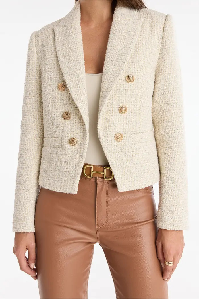 Gabrielle Tweed Double Breasted Blazer | Nordstrom