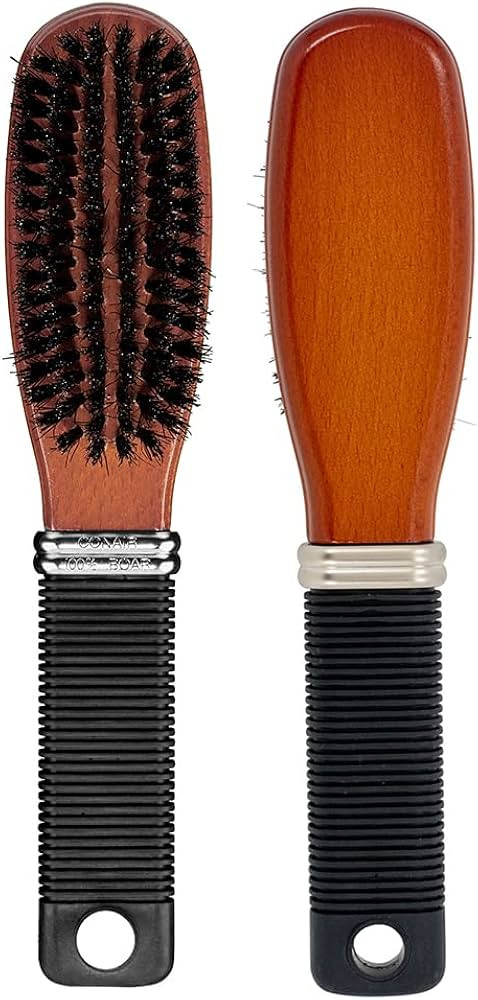 Conair All Purpose Boar Bristle hairbrush - Hair brush - Hairbrush for Men and Women - Brown | Amazon (US)