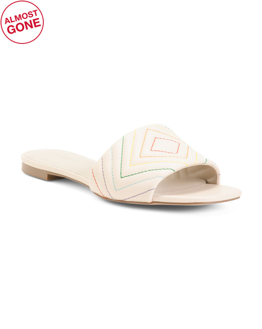 Leather Culture Slide Sandals | TJ Maxx