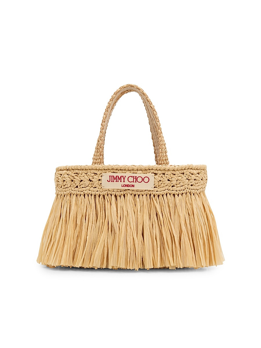 Women's Riviera Capsule Mini Fringed Raffia Beach Tote Bag - Natural | Saks Fifth Avenue