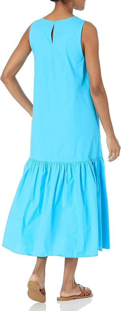 The Drop Women's Ilana Loose Sleeveless Wide-Hem Poplin Maxi Dress | Amazon (US)