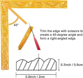 Leenevs Flexible Molding Trim Wall Trim, 16.4 Feet Self Adhesive Peel and Stick Molding Ceiling M... | Amazon (US)