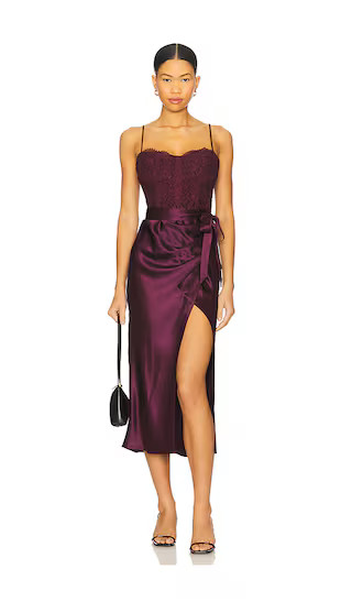 Tricia Corset Dress in Blackberry | Revolve Clothing (Global)