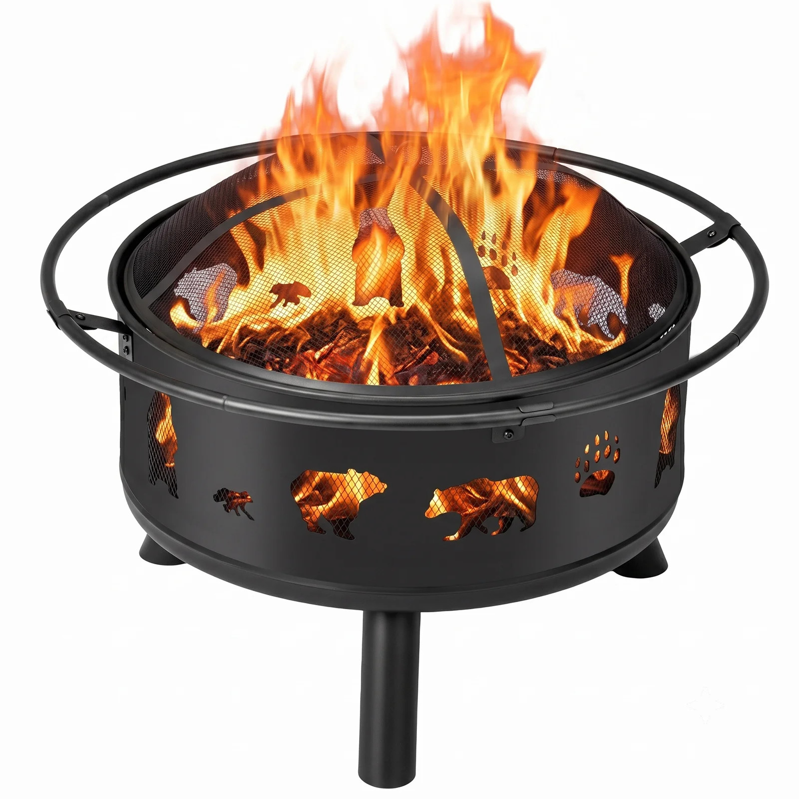 Patio 30 in. Round Steel Fire Pit | Wayfair North America
