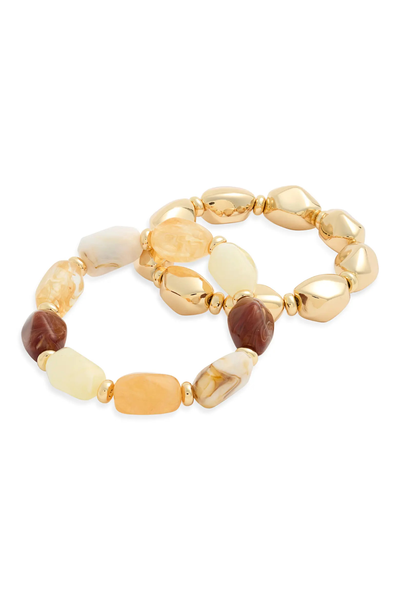 Nordstrom Set of 2 Faceted Bead Stretch Bracelets (Women) | Nordstrom | Nordstrom