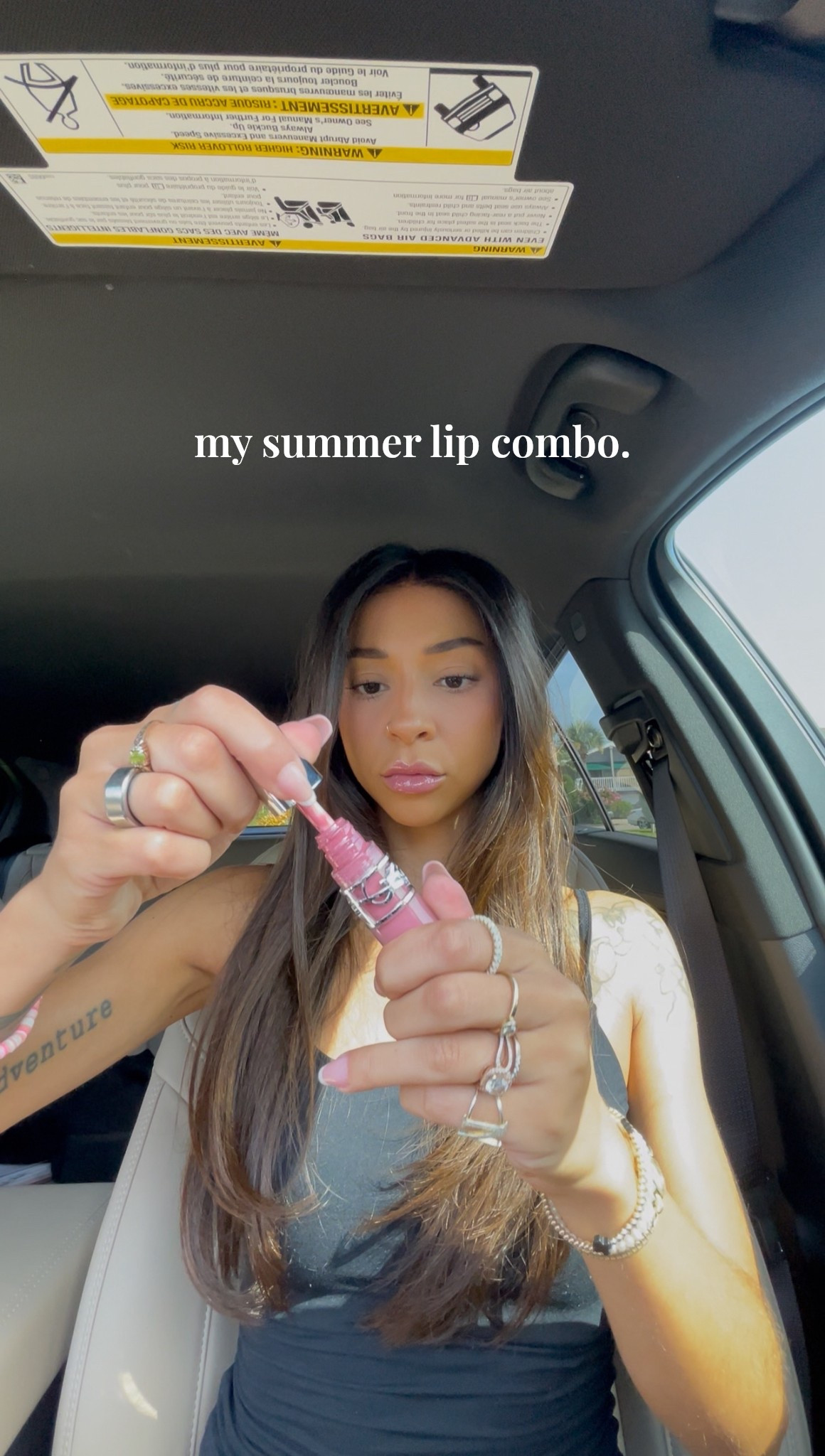 ysl lip plumping oil in shade 4 & wonder skin lip liner in “saddle” 💓🎀🩰💅🏽 (my lip liner is a bit worn off here! I will also wear *just* the lip gloss for a more casual look)