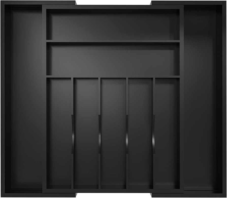 Utensil Organizer Silverware Drawer Organizer - Bamboo Expandable Cutlery Tray with Dividers for ... | Amazon (US)