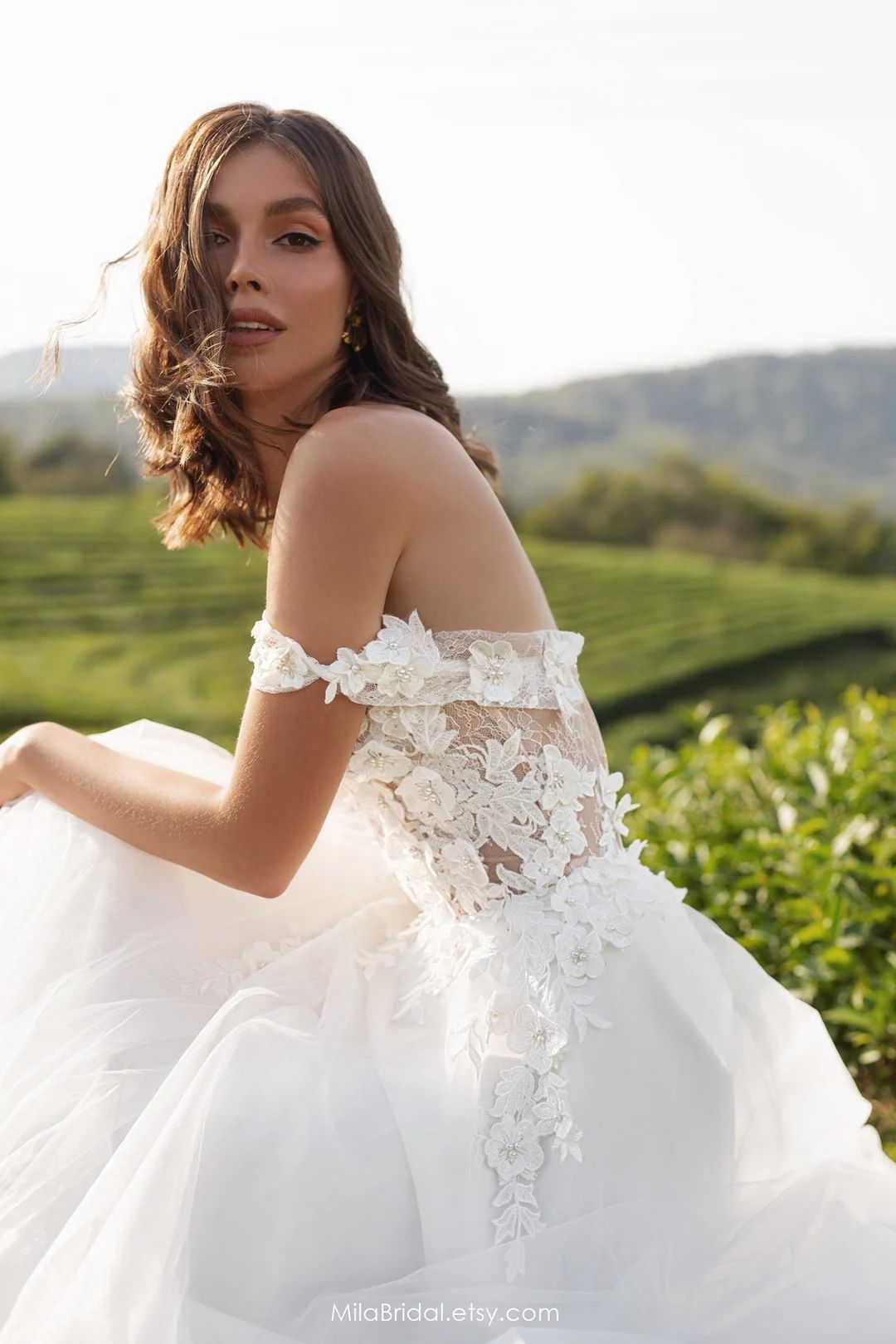 wedding dress Diana, romantic wedding dress | Etsy (US)