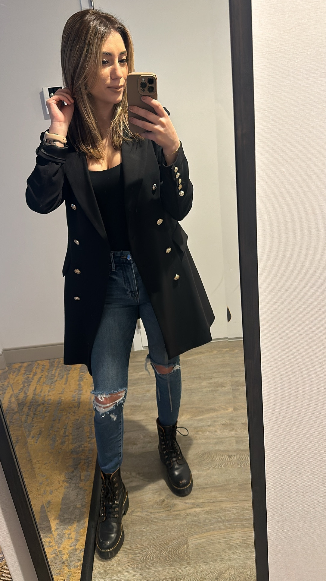 Business casual - I love this jacket because I can dress it up or down on how professional I want to look. Here I’m wearing it with a tank top bodysuit and felt comfortable all day. If I wanted to be warmer I would have styled it with a sweater. The tan jacket it on sale now!

#LTKworkwear #LTKstyletip #LTKshoecrush
