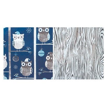 Holiday Owls/Wood grain Gift Wrap | Target