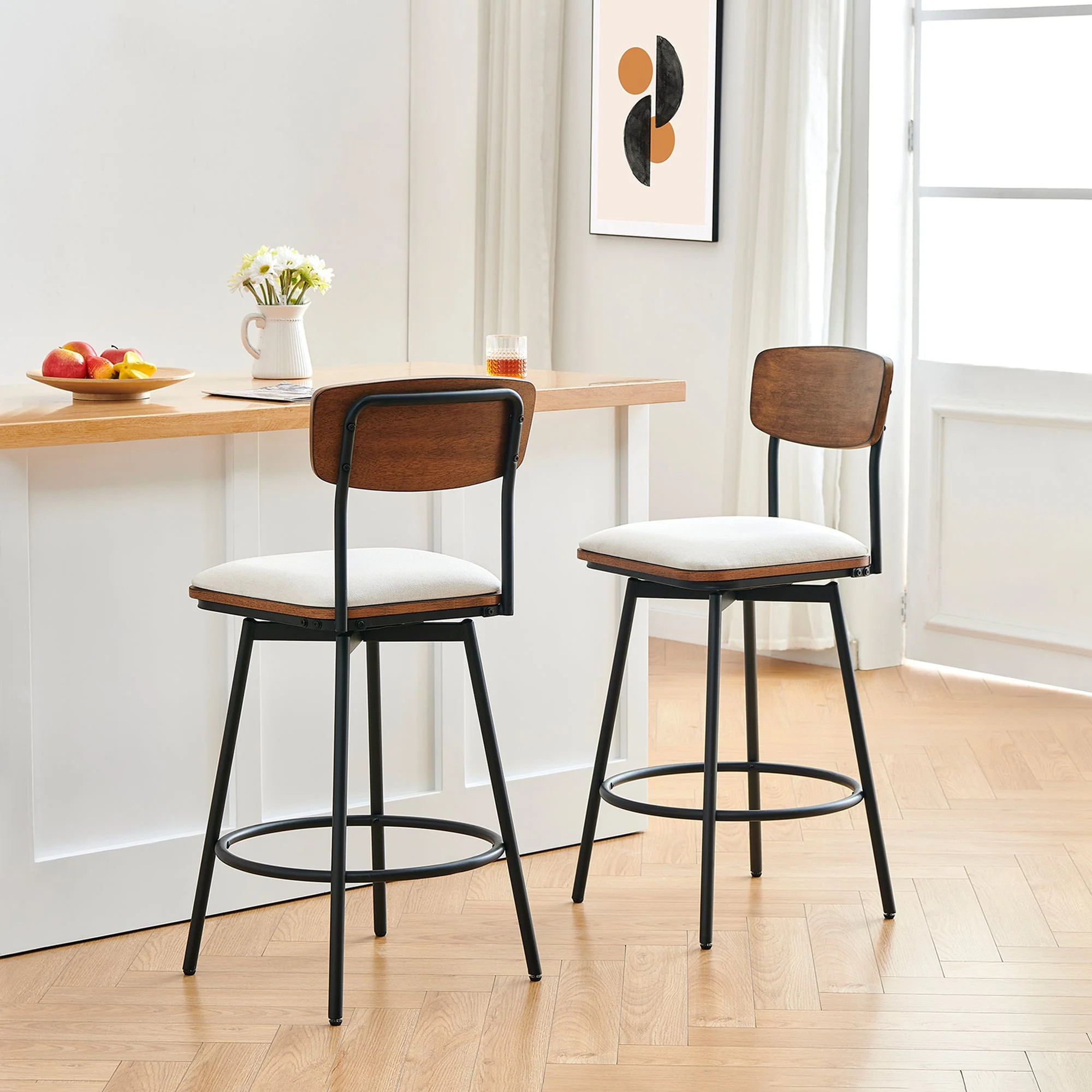 CHITA®️ Aislinn Swivel Counter Stool - chitaliving.com | Chita