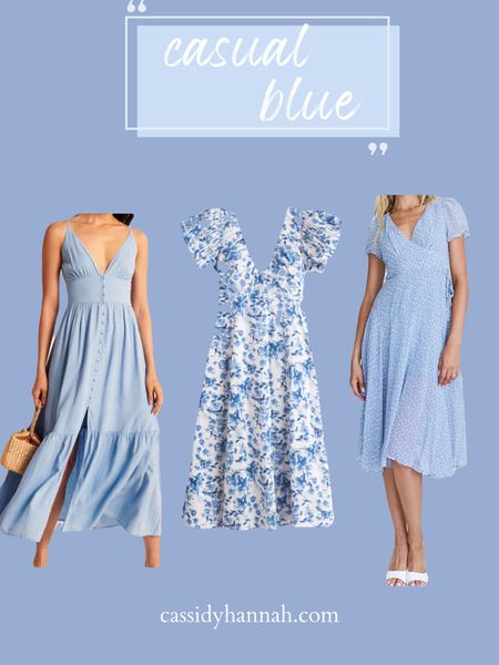 Spring and summer blue dresses at affordable price points! Perfect for baby showers, wine tasting or blue themed parties 💙

#LTKSeasonal #LTKstyletip #LTKFind