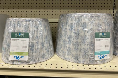 At Home Finds! Pleated lampshades in a beautiful blue & white pattern! 

#LTKhome