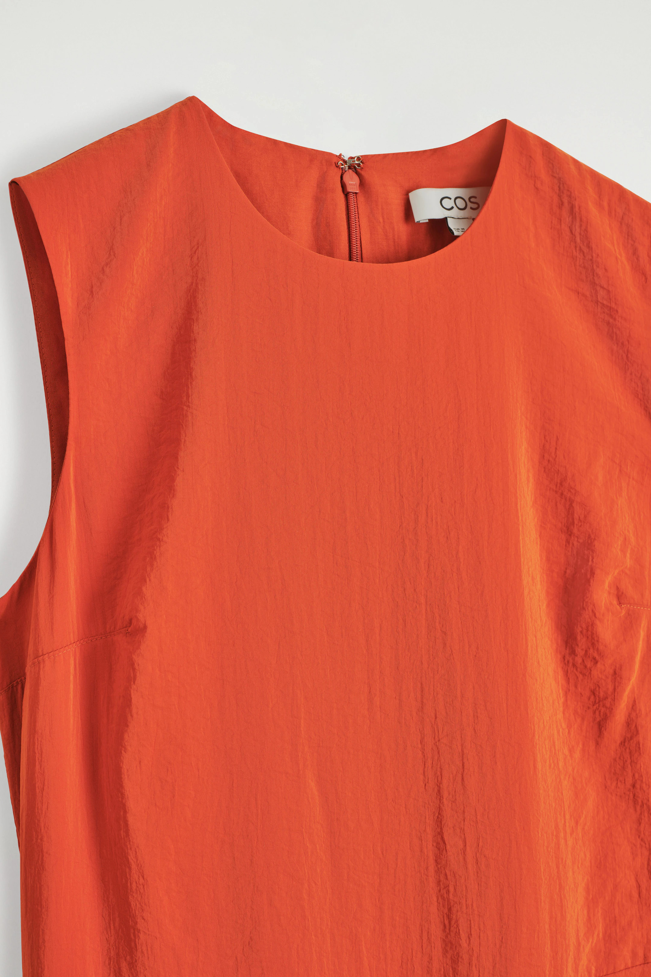 SLEEVELESS BUBBLE-HEM MIDI DRESS - ORANGE | COS GB | COS UK
