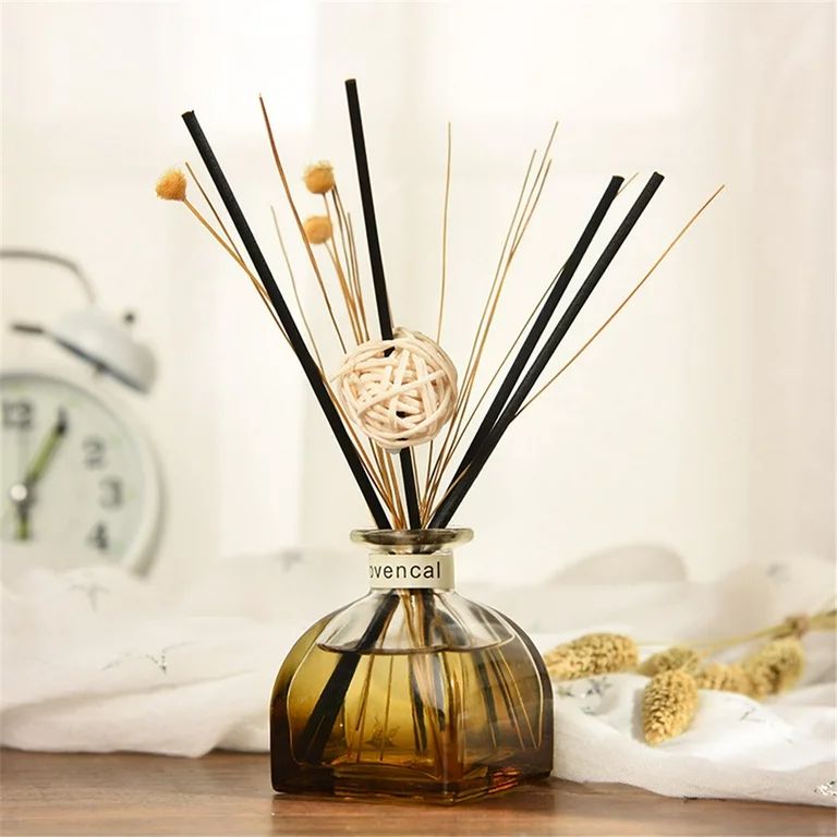 Home decorations Reed Oil Diffusers with Natural Sticks, Glass Bottle and Scented Oil 35ML | Walmart (US)