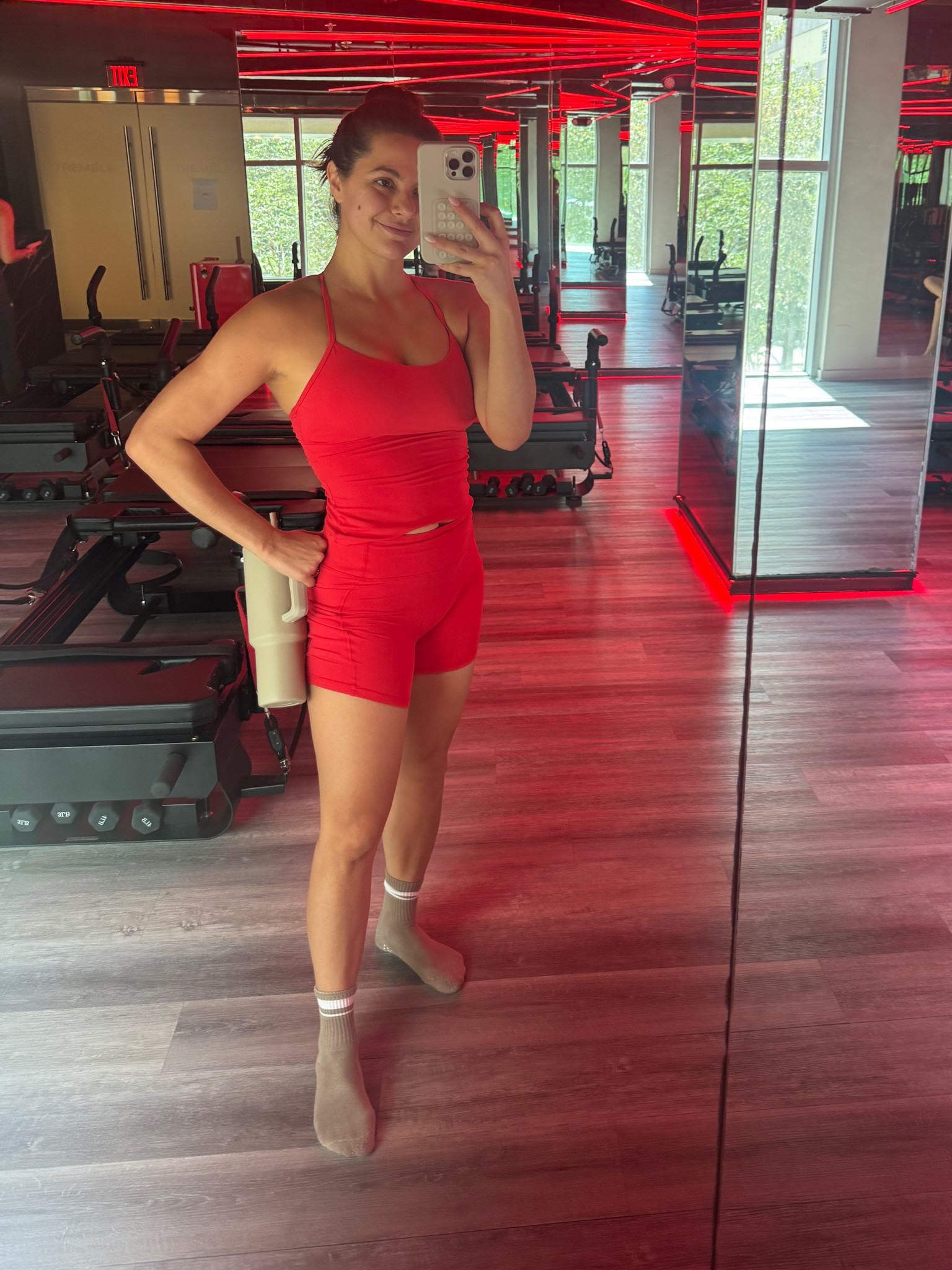 Red Amazon work out set! 
Linked similar Pilates socks on Amazon 

#LTKActive #LTKFindsUnder50 #LTKFindsUnder100