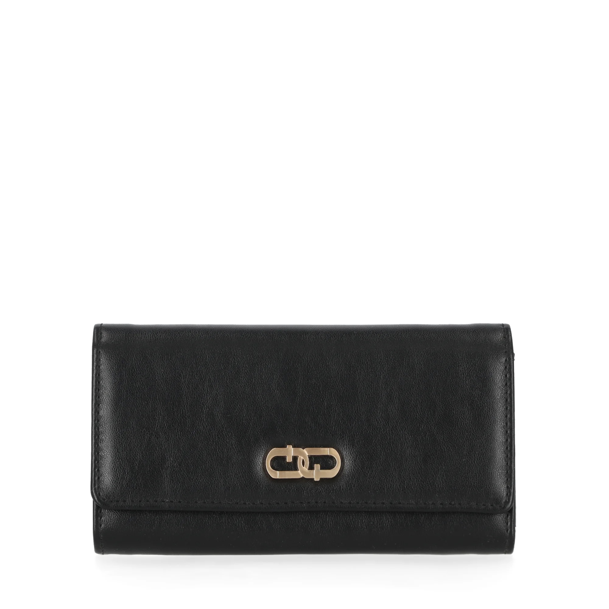 Time and Tru Women's Piper Clutch Wallet, Solid Black | Walmart (US)