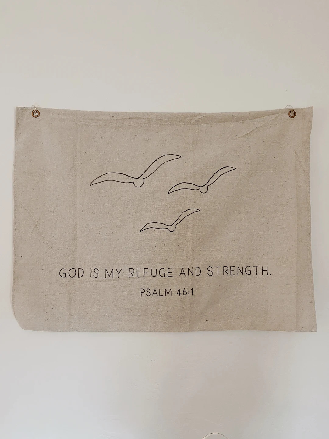 God is My Refuge and Strength Canvas Flag | Scripture Wall Decor | Wall Hanging | Bible Verse Sig... | Etsy (US)
