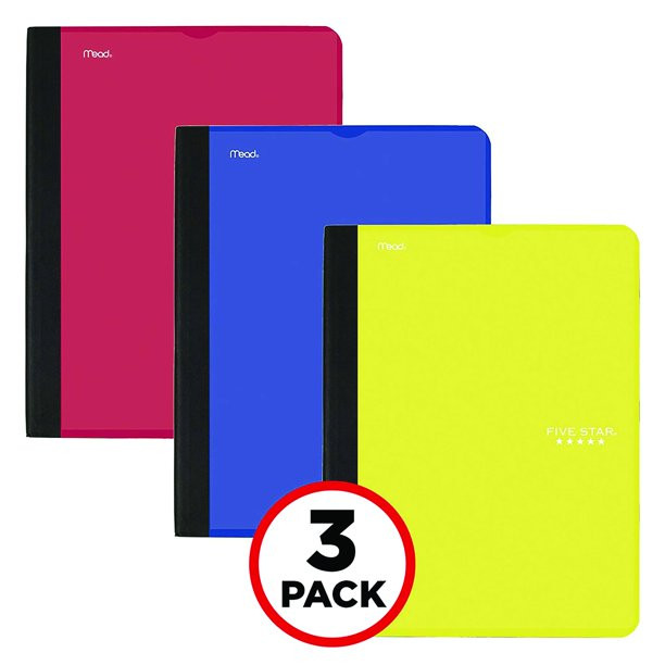 Five Star Interactive Composition Book, 1 Subject, College Ruled, 3 Pack | Walmart (US)