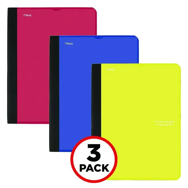 Five Star Interactive Composition Book, 1 Subject, College Ruled, 3 Pack | Walmart (US)