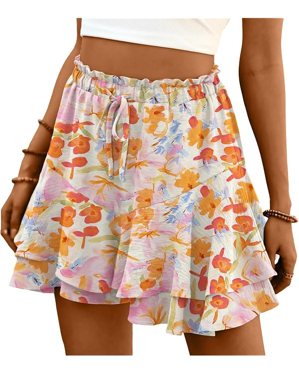 Lepunuo Athletic Shorts for Women Summer Flowy Skorts High Waisted Skort | Amazon (US)