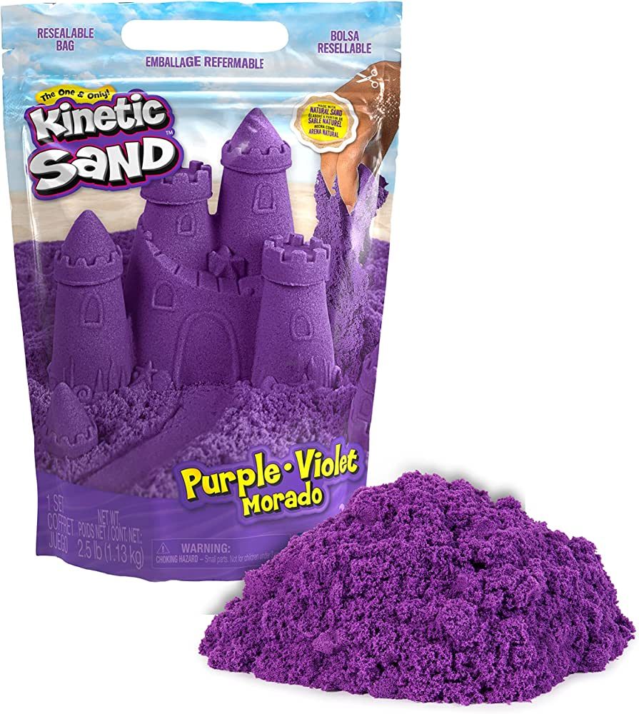 Kinetic Sand, 2.5lbs Purple Play Sand, Moldable Sensory Toys for Kids, Resealable Bag, Ages 3+ | Amazon (US)