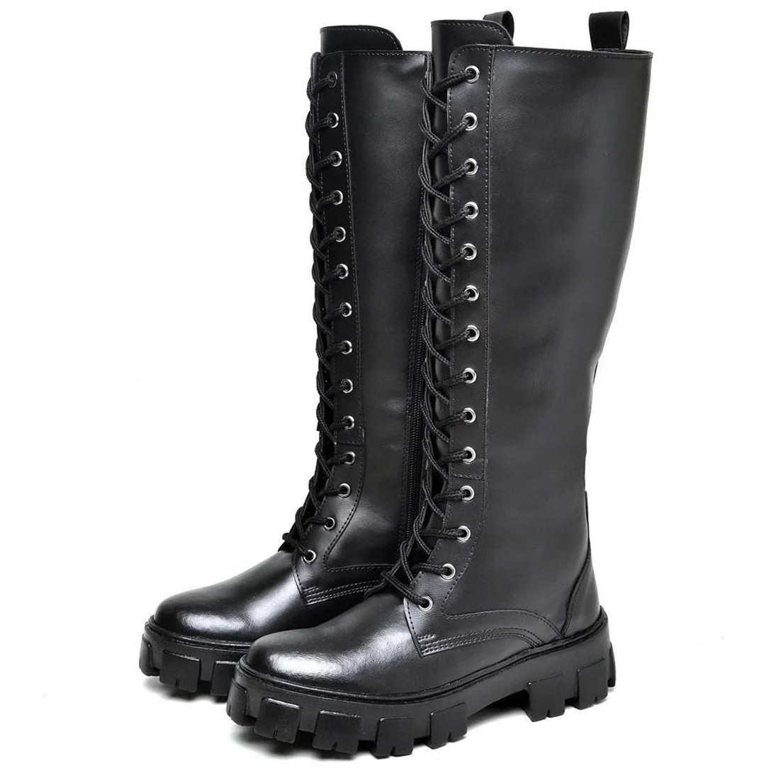 Bota Coturno Feminina Tratorada Cano Alto DUBUY 1800FG - Preto | Zattini (BR)