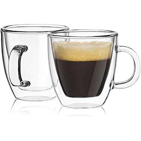 Dragon Glassware Espresso Cups, Insulated Double Walled Coffee Glasses, Premium Packaging for Giftin | Amazon (US)