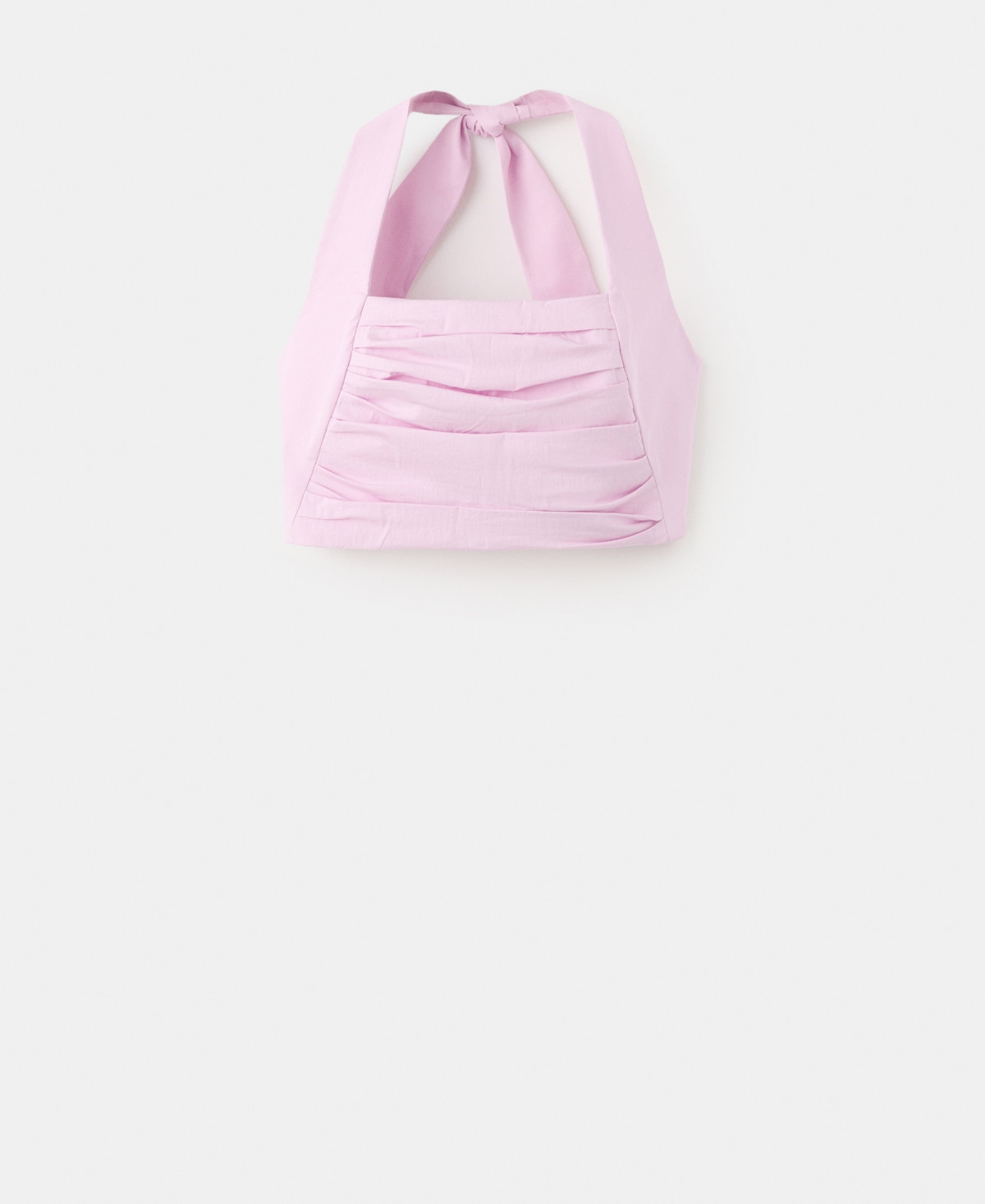 Mango Women's Halter Neck Crop Top - Light, Pastel Purple | Macy's