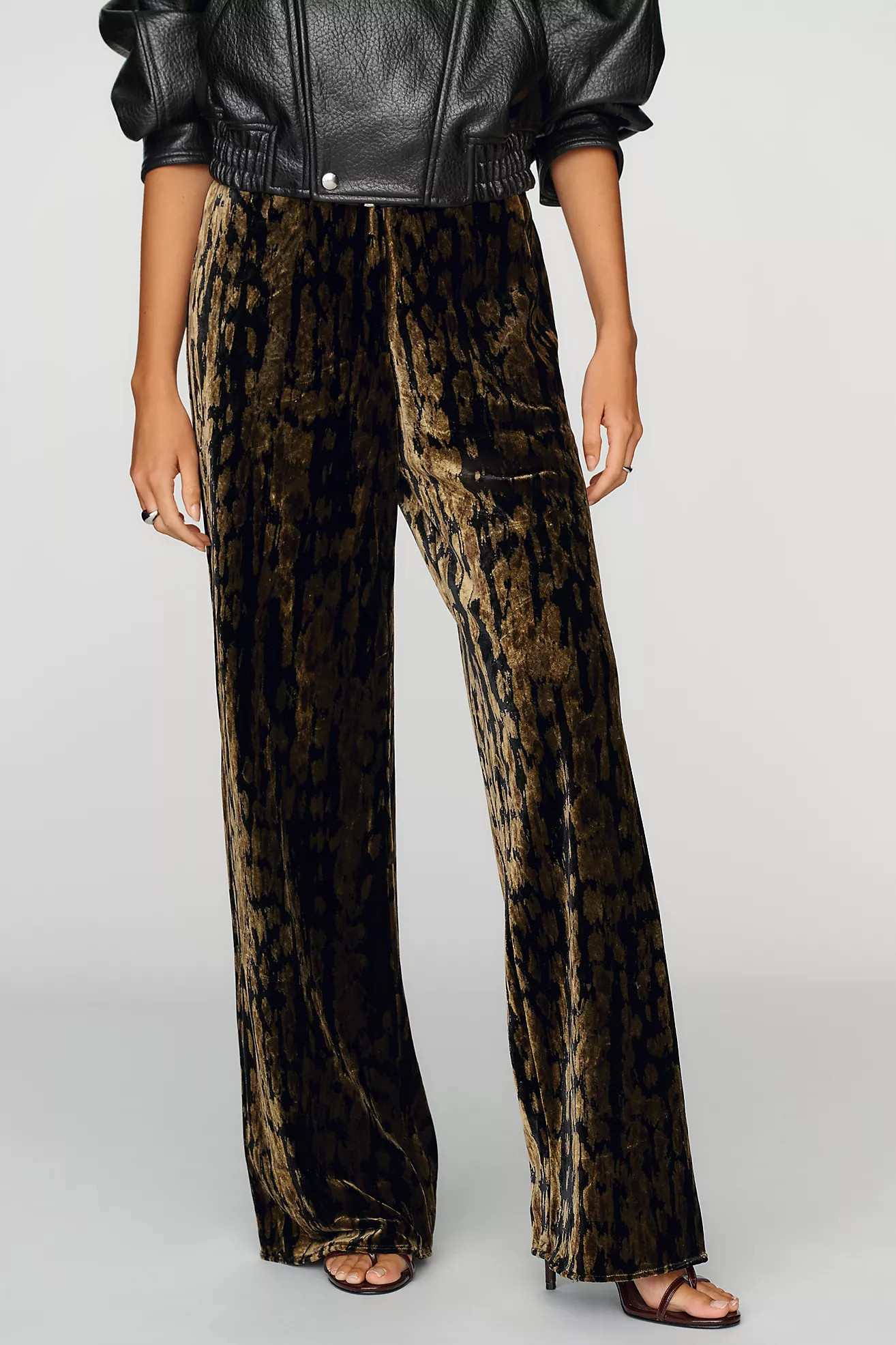 By Anthropologie Velvet High-Rise Wide-Leg Pants | Anthropologie (US)