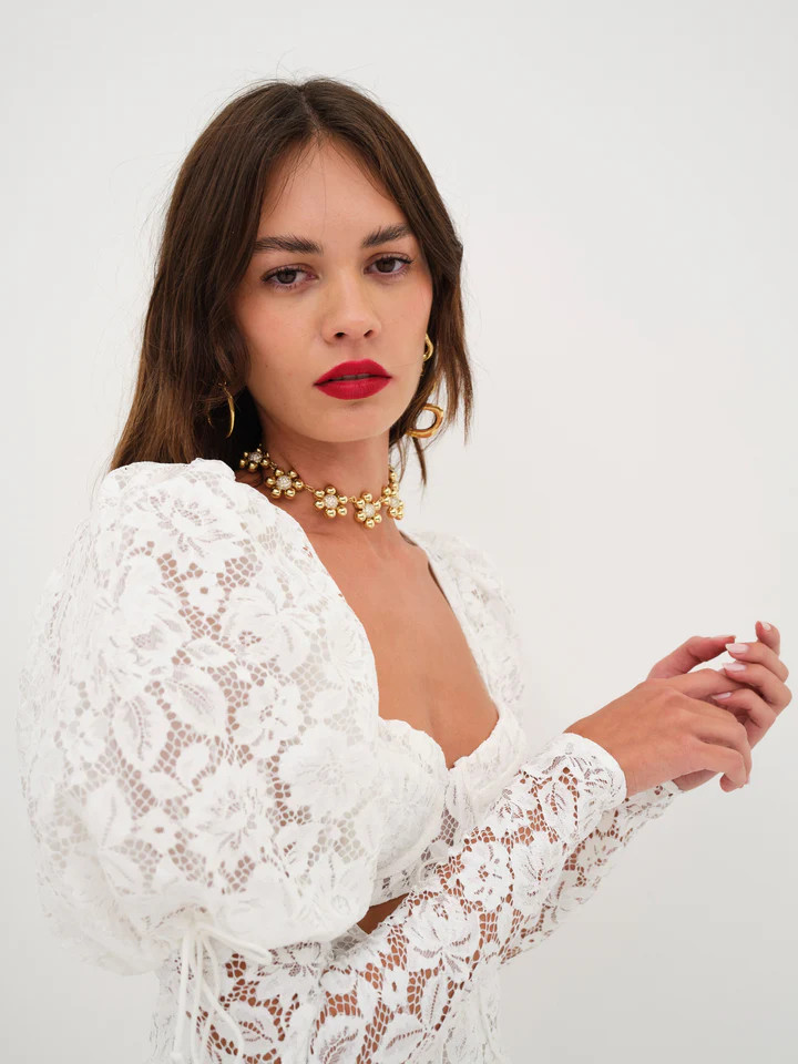 Frances Puff Sleeve Mini Dress | For Love & Lemons