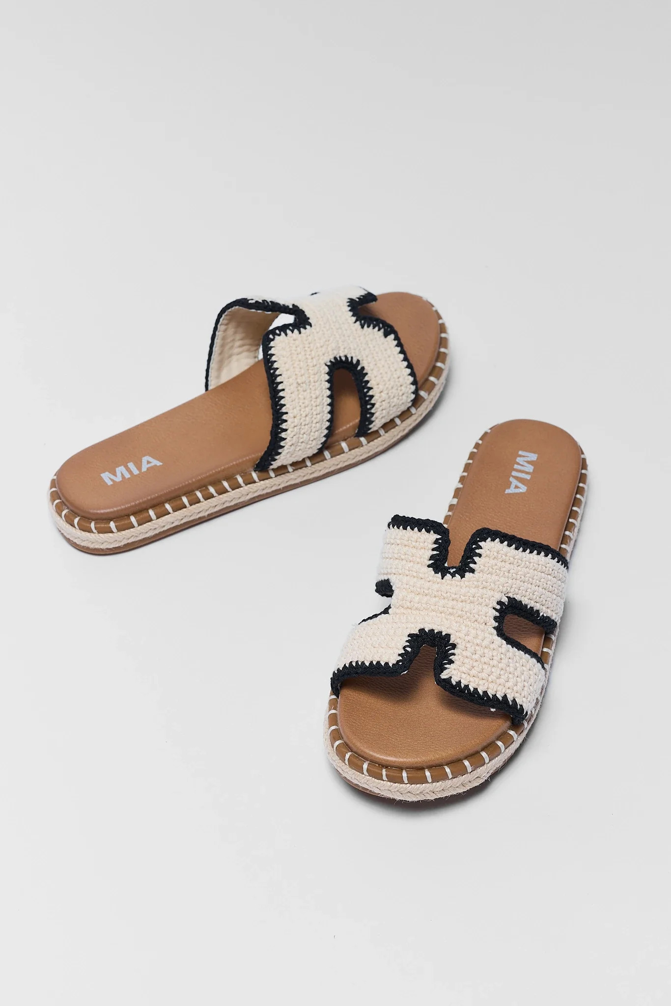 Sabine Woven Slide Sandals | Avara