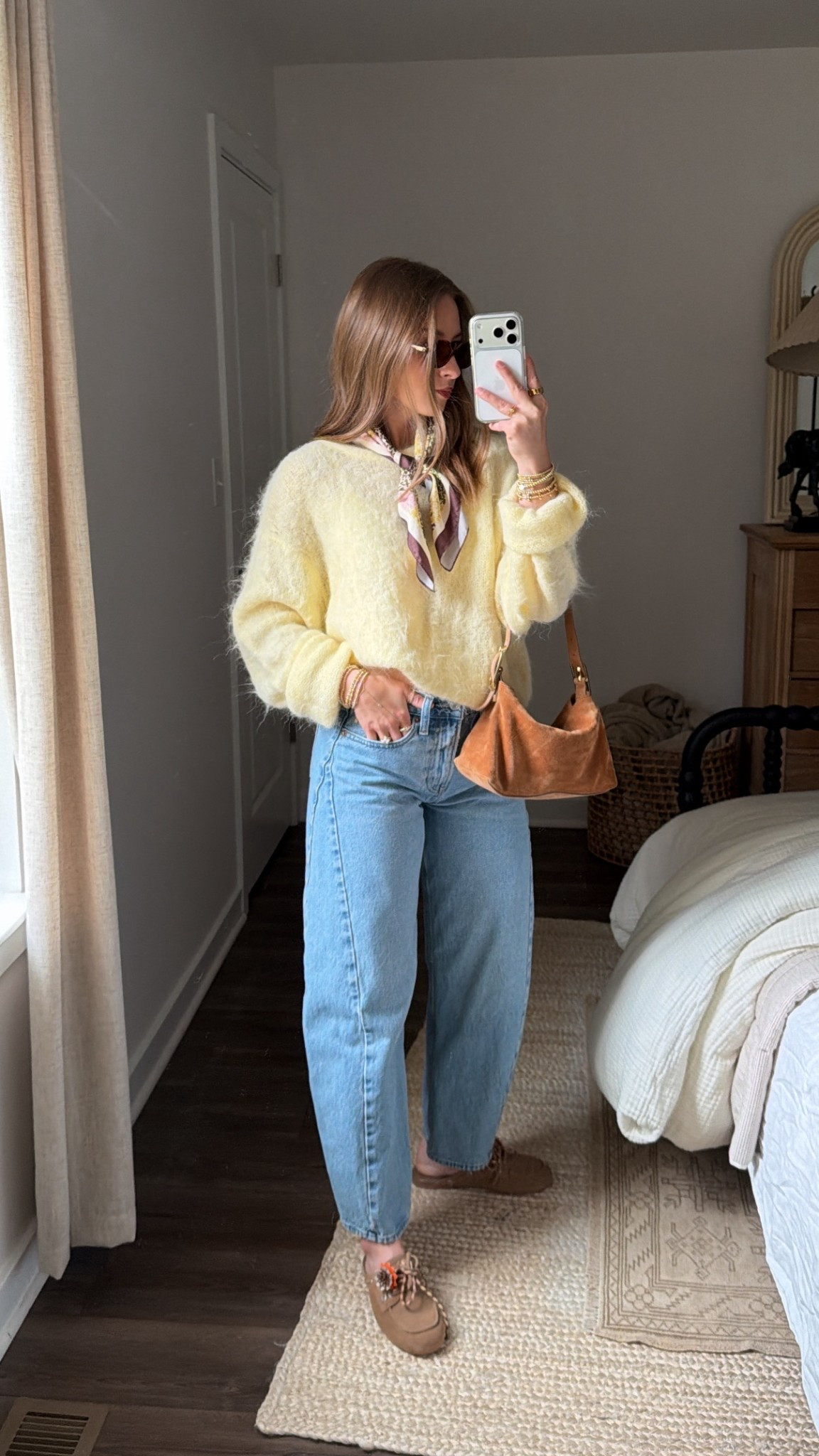 4/5/26 Casual Easter Outfit

A simple, slightly dressed-up look for Easter 🤍 effortless but still put together.

Wearing my Abercrombie barrel jeans (size 25) with my American Vintage butter yellow sweater (size M/L — can’t link). Paired with my Anthropologie boat shoe slides (true to size), a Mango neck scarf, Amazon oval glasses, and my J.Crew suede bag.

Such an easy spring outfit that still feels special. Everything I can link is here ✨



#LTKgrwm #LTKootd #LTKSeasonal