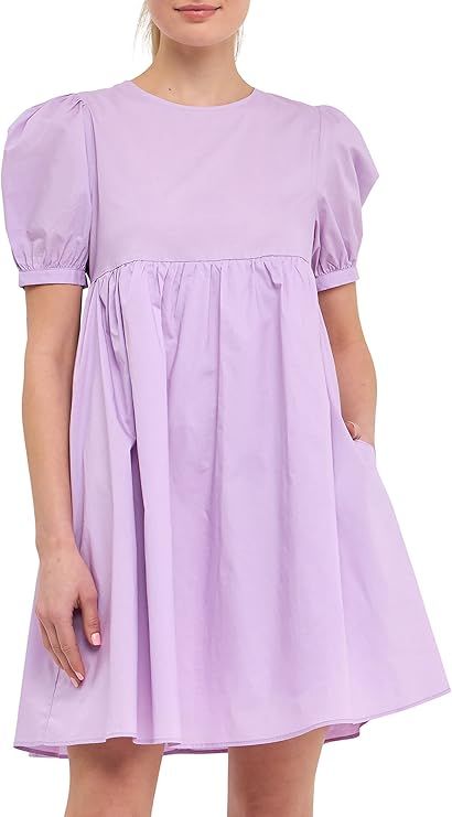 English Factory Women's Puff Sleeve Babydoll Dress | Amazon (US)