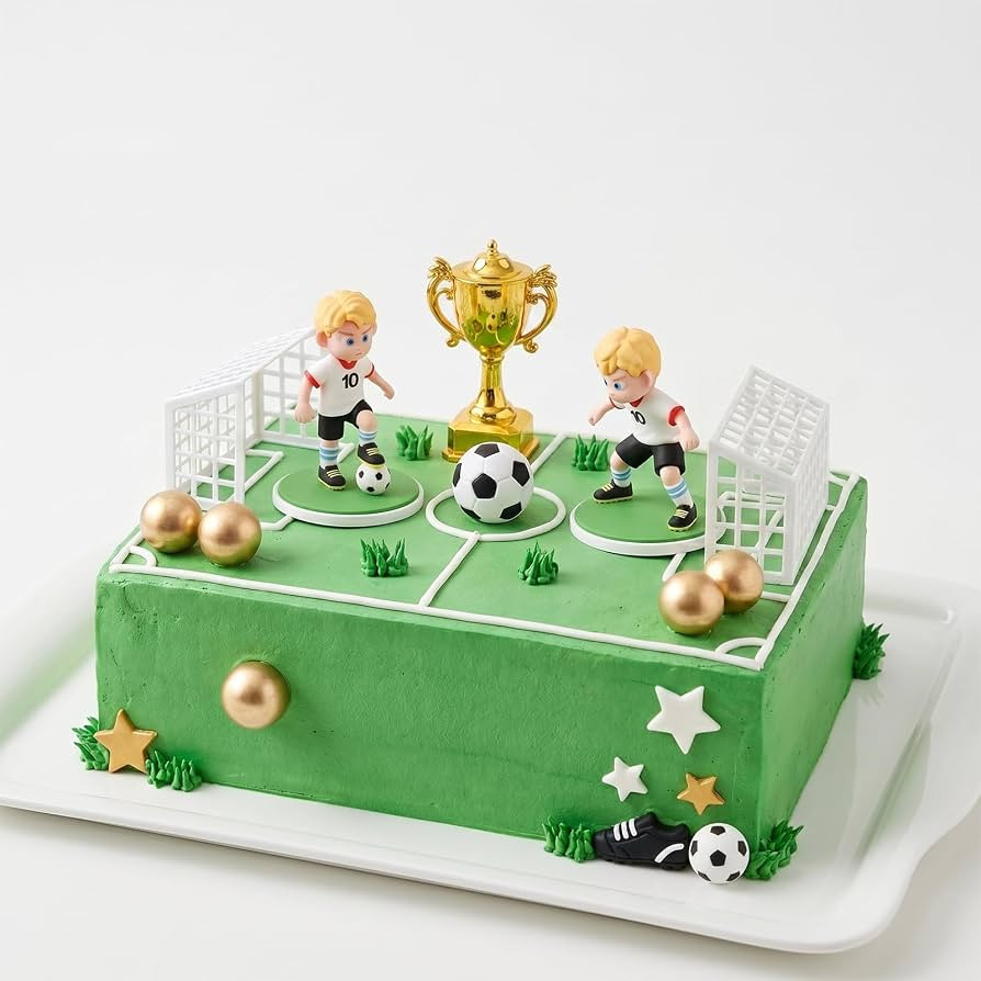 Soccer Cake Topper Decorations Soccer Ball Player Cake Toppers for Men Boy Birthday Party Favors ... | Amazon (US)