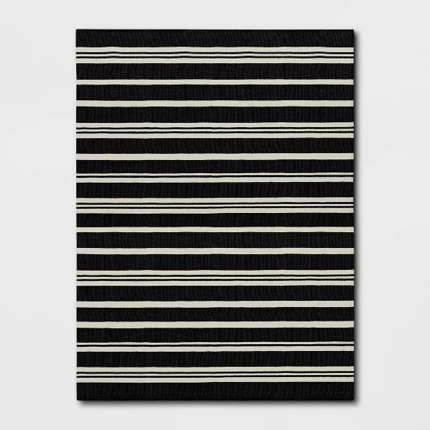 Outdoor Rug Black Stripe - Threshold™ Designed with Studio McGee | Target