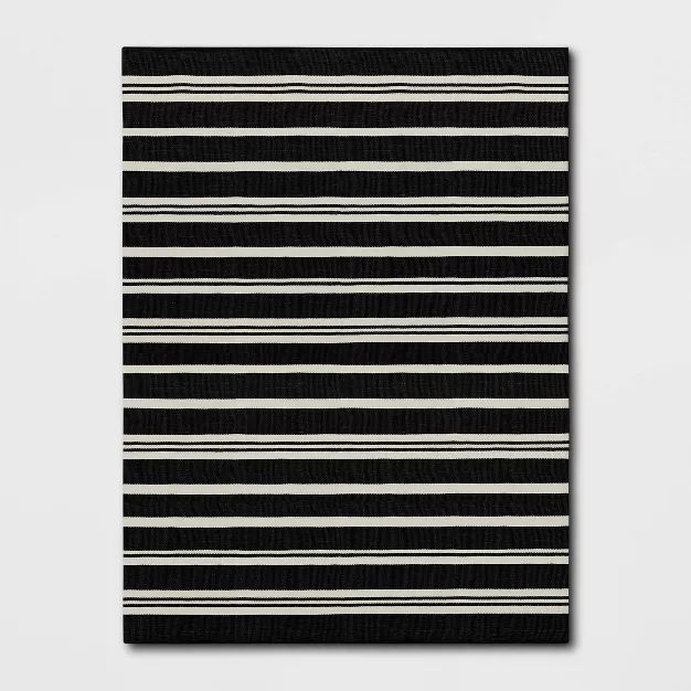 Outdoor Rug Black Stripe - Threshold™ Designed with Studio McGee | Target