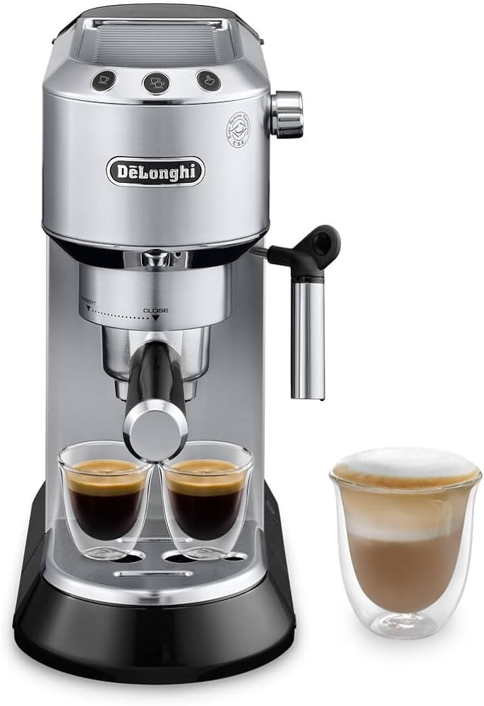De’Longhi Dedica Espresso Machine with Manual Milk Frother, 15-Bar Pump & Adjustable Tray - Hom... | Amazon (US)