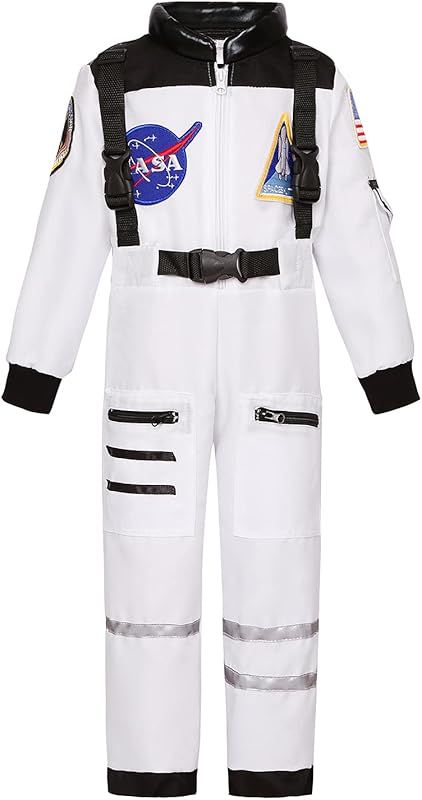 Cuteshower Kids Astronaut NASA Costume for Boys Girls Space Jumpsuit | Amazon (US)