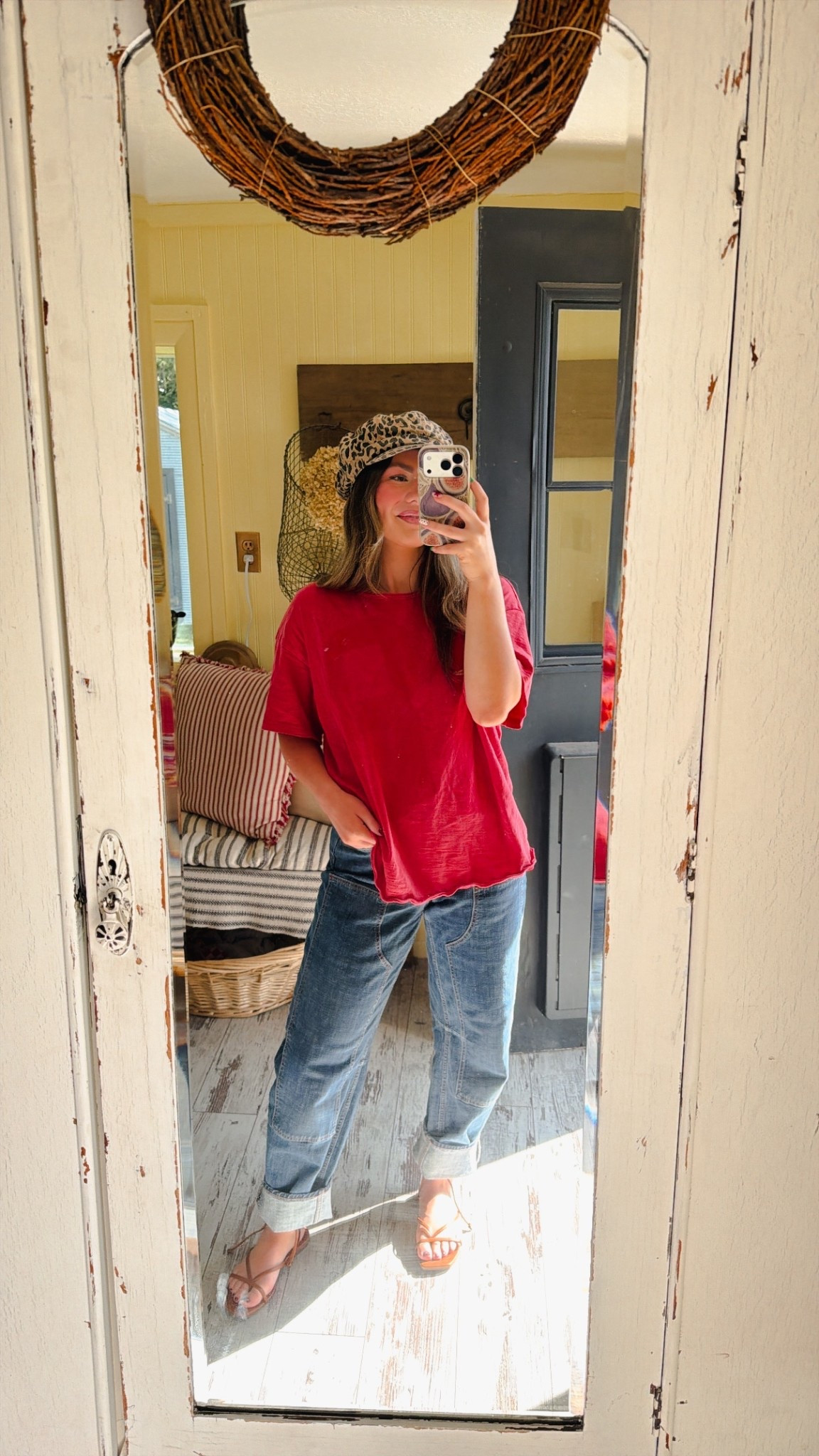 New fav jeans on repeat from old navy. True to size. Sometimes a tee shirt and jeans is the right choice- added a fun short brim hat and strappy sandals to make it less boring!

#LTKPetite #LTKootd
