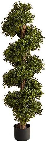 Nearly Natural 46in. Boxwood Spiral Topiary Artificial Tree | Amazon (US)