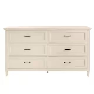 Home Decorators Collection Bonawick Ivory 6-Drawer Dresser (36 in. H x 66 in. W x 19 in. D) 05601... | The Home Depot