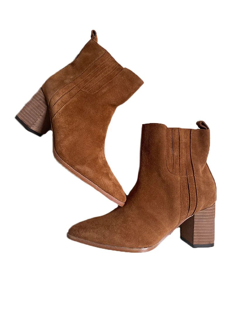 'Jessie' Heeled Suede Leather Ankle Boots (2 Colors) | Goodnight Macaroon