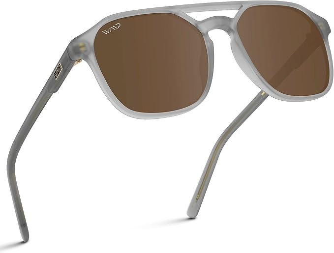 WearMe Pro Polarized Double-Bridge Large Rectangular Unisex Sunglasses | Amazon (US)