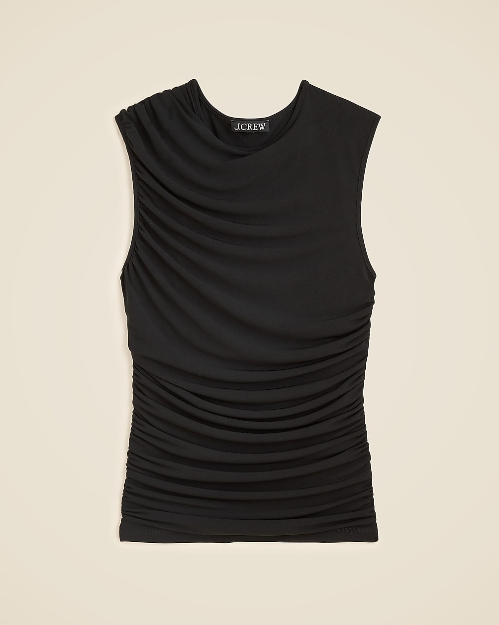 Ruched shell top in matte jersey | J. Crew US