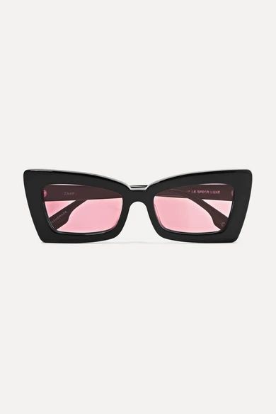 Le Specs - Zaap! Cat-eye Acetate Sunglasses - Black | NET-A-PORTER (UK & EU)