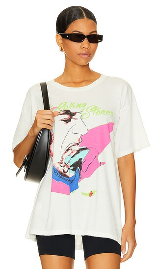 Rolling Stones Love You Live '77 Merch Tee in Vintage White | Revolve Clothing (Global)