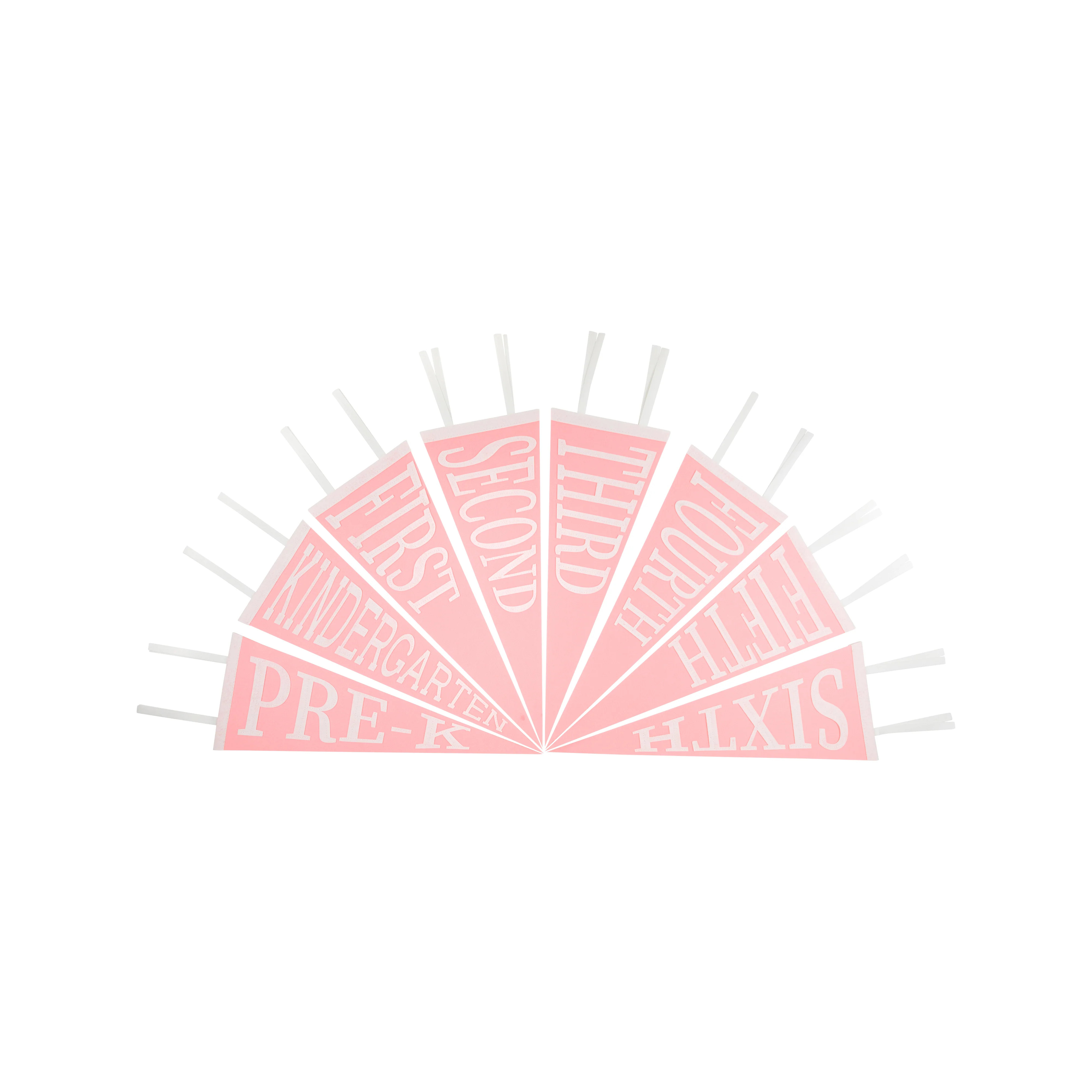 Back to School Pennants - Hamptons Hot Pink | The Beaufort Bonnet Company
