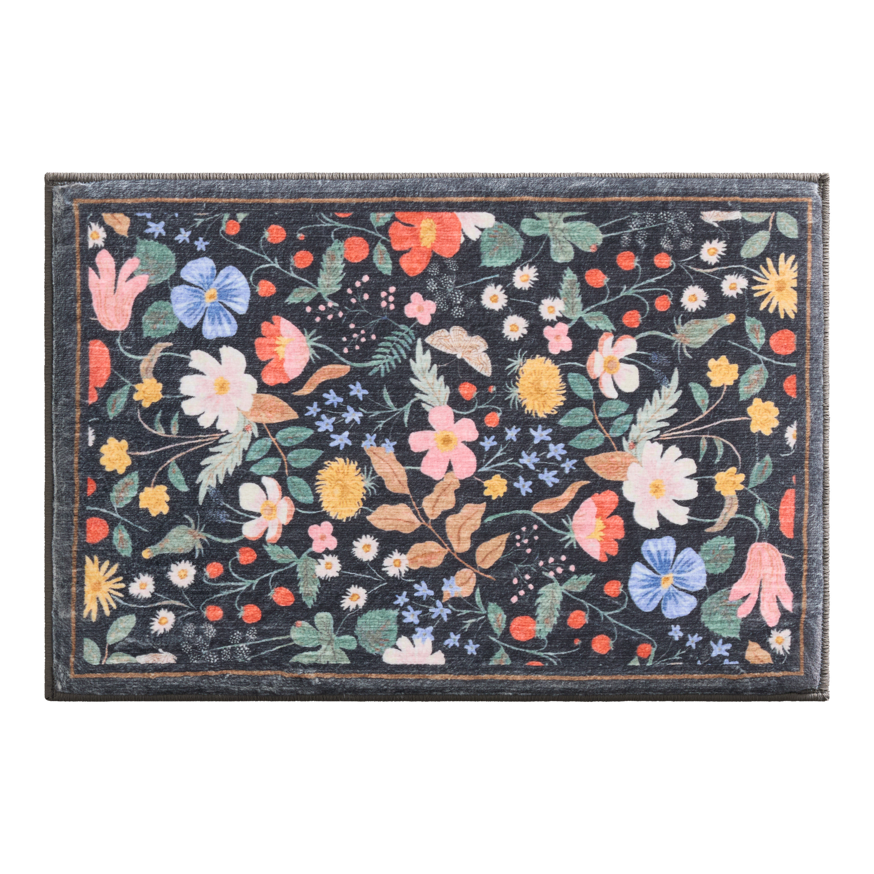 Rifle Paper Co. x Loloi Strawberry Fields Memory Foam Bath Mat | World Market