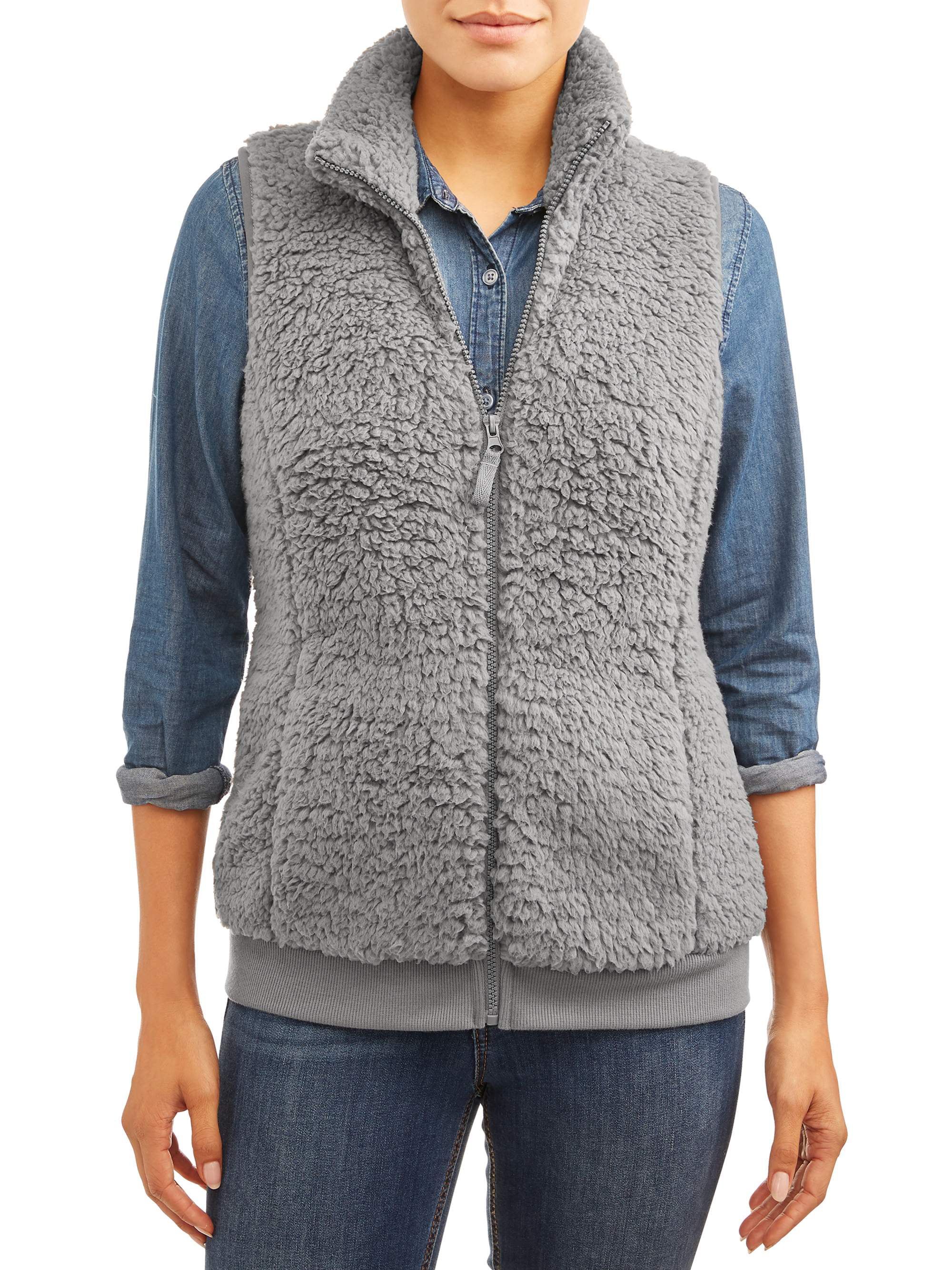 Time and Tru Women's Plush Vest | Walmart (US)